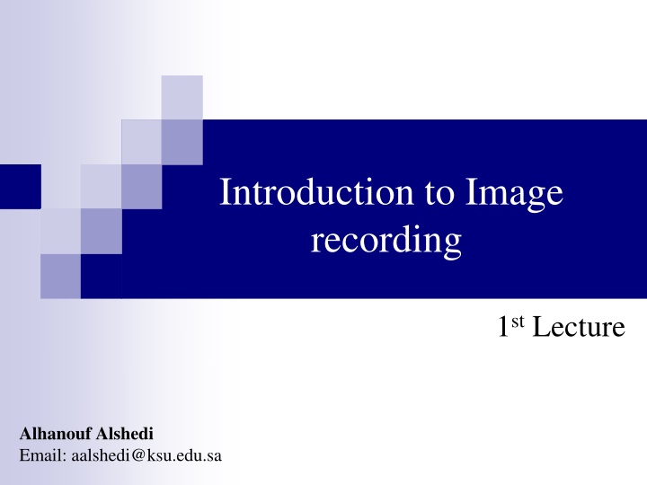 introduction to image recording