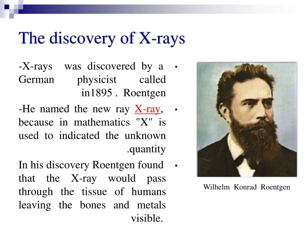 the discovery of x rays