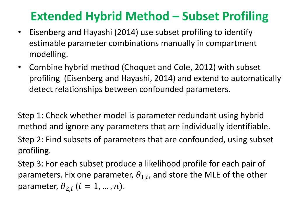 extended hybrid method subset profiling eisenberg