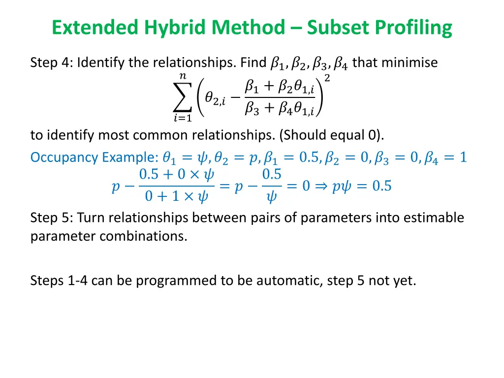 extended hybrid method subset profiling