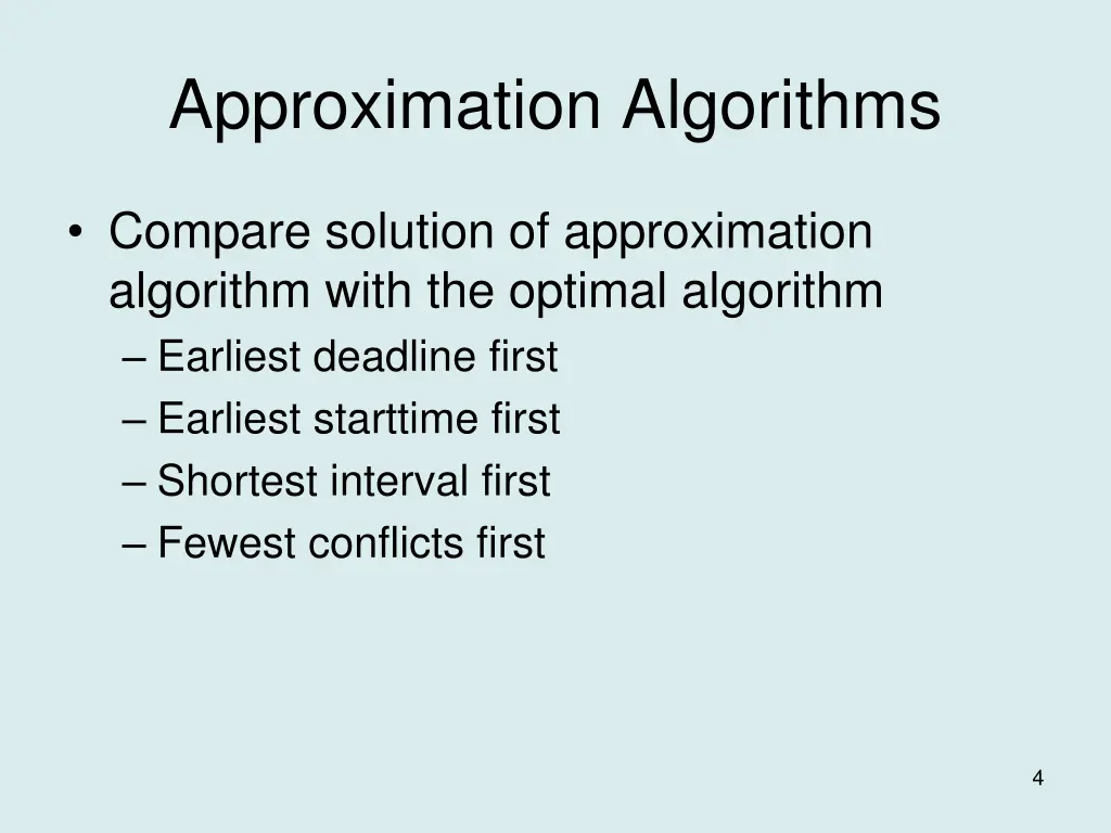 approximation algorithms