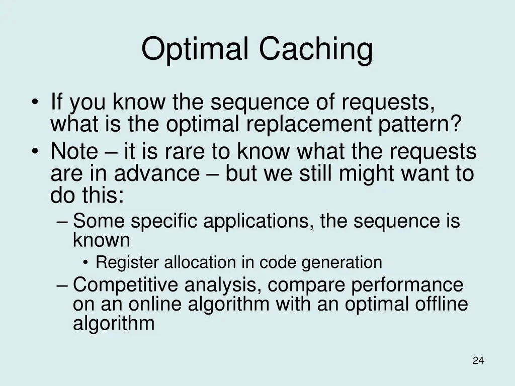 optimal caching 1
