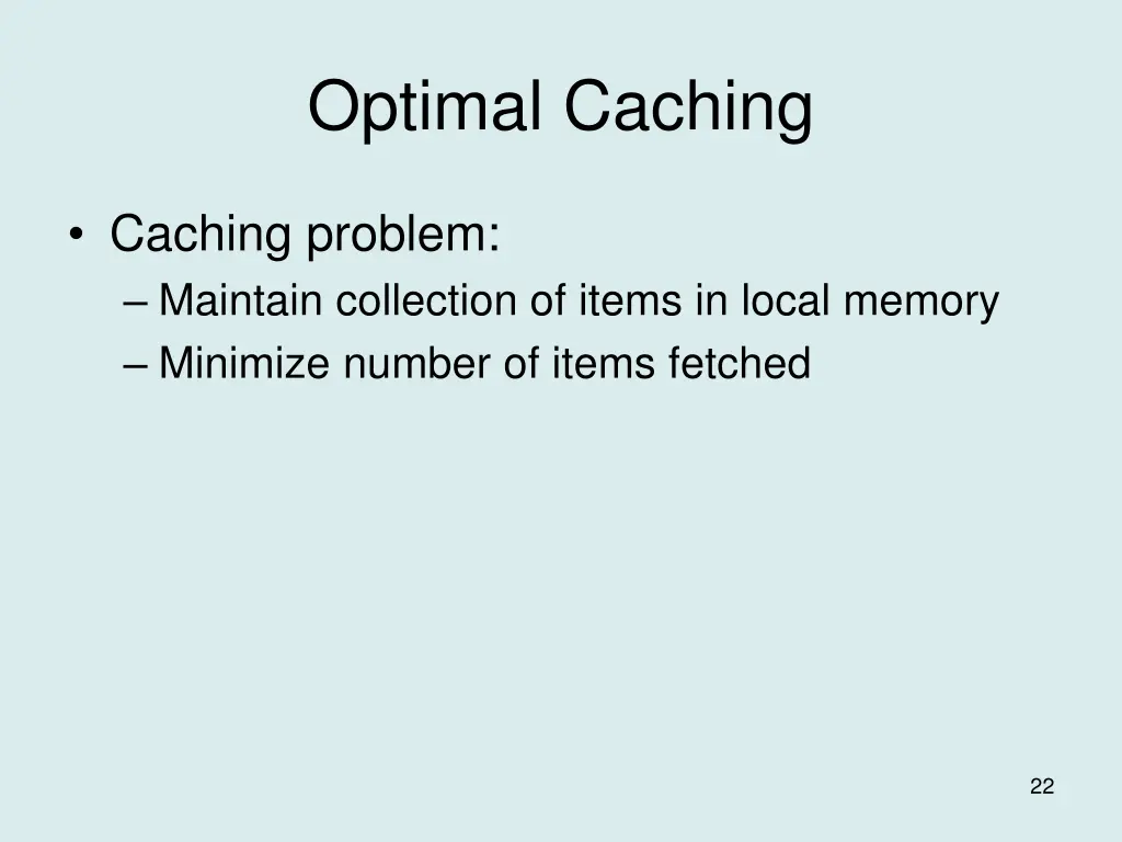 optimal caching