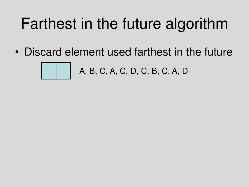 farthest in the future algorithm