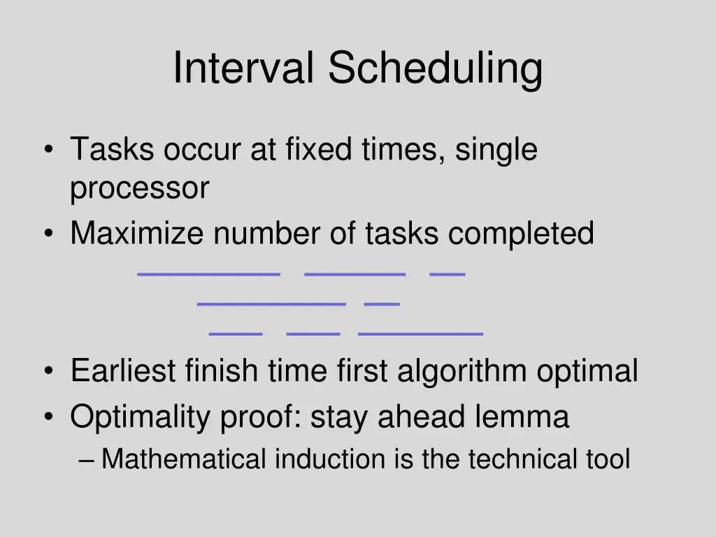 interval scheduling