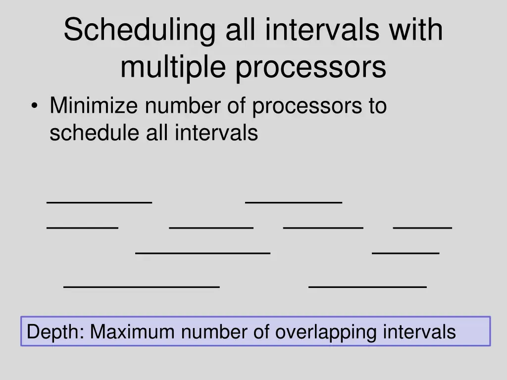 scheduling all intervals with multiple processors