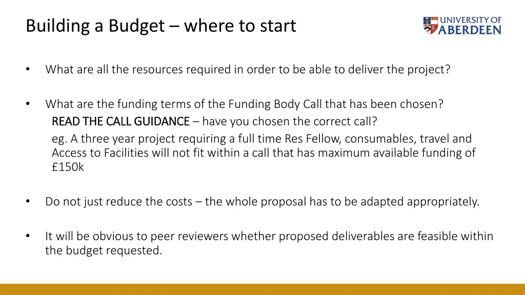 building a budget where to start