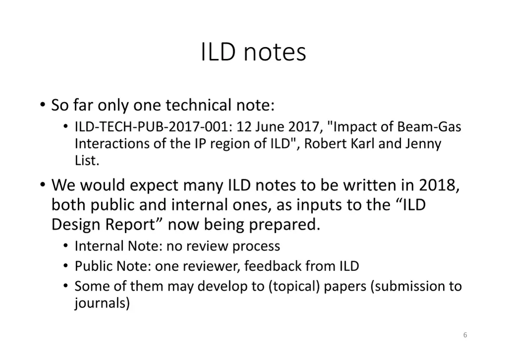 ild notes