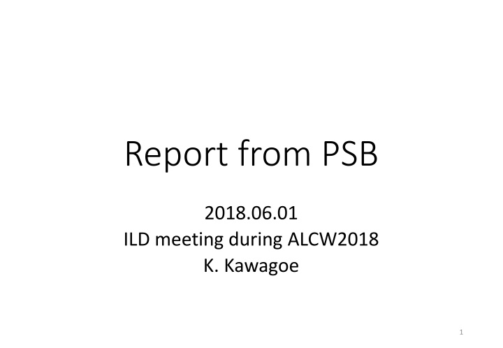 report from psb