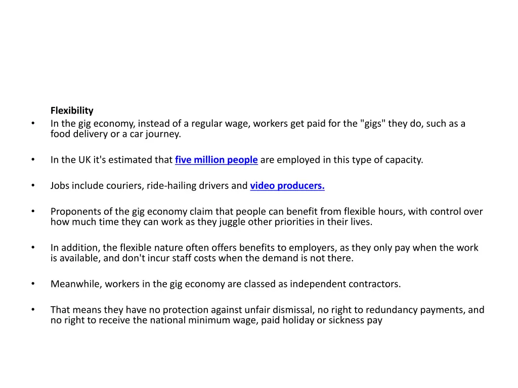 flexibility in the gig economy instead