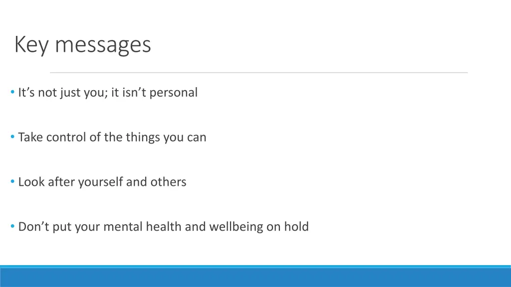 key messages