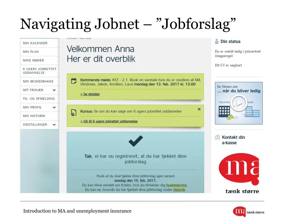 navigating jobnet jobforslag 1
