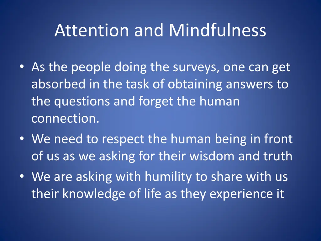 attention and mindfulness