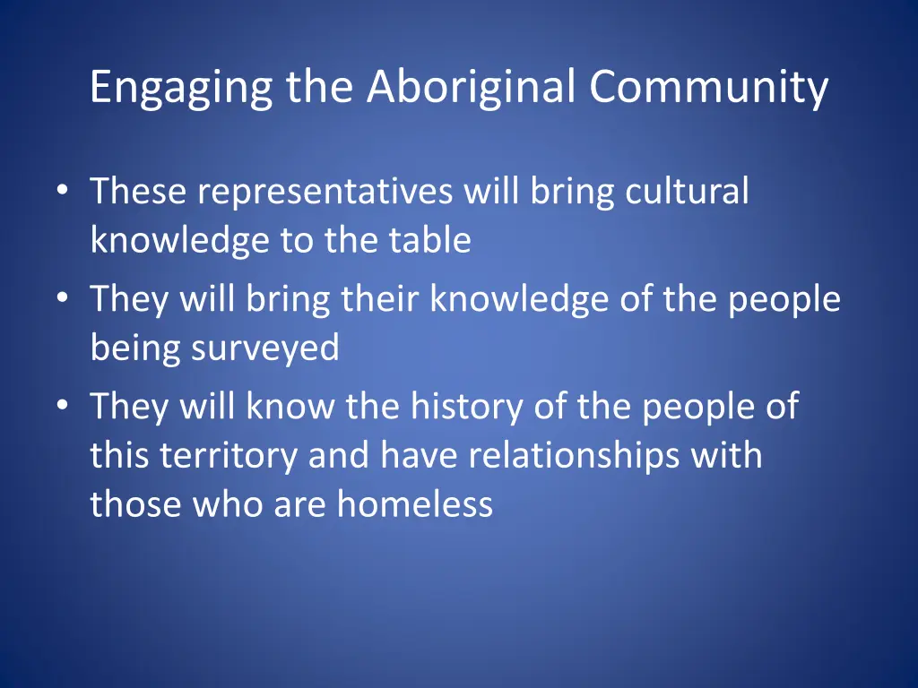 engaging the aboriginal community 1