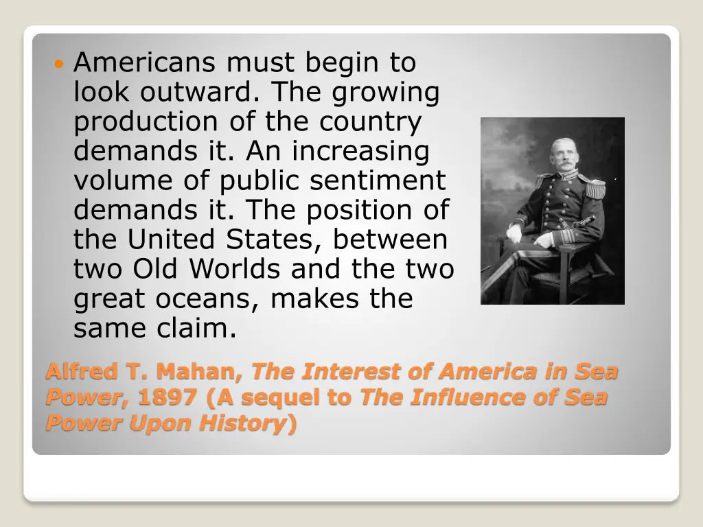 americans must begin to look outward the growing