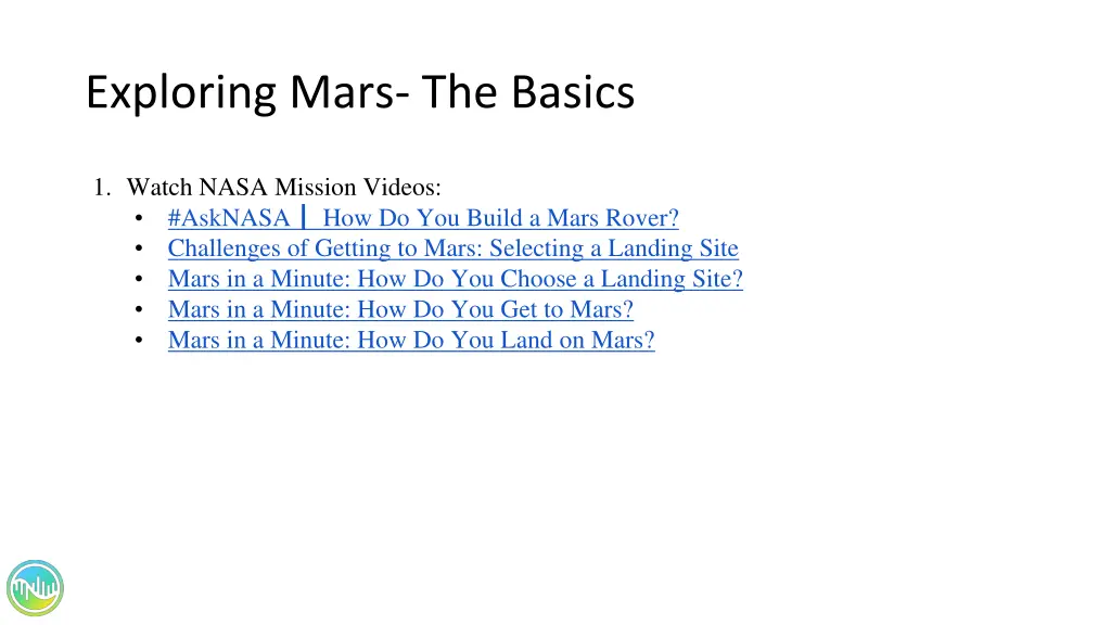 exploring mars the basics