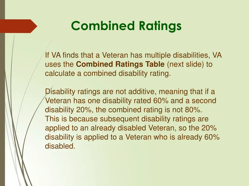 combined ratings
