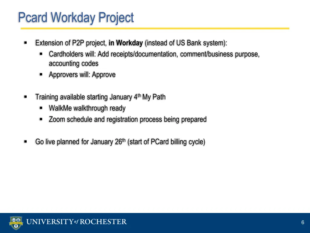 pcard workday project