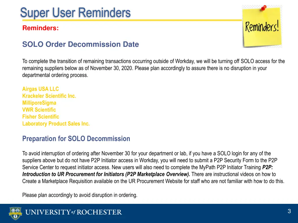 super user reminders