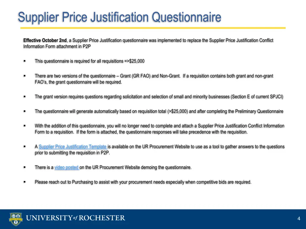 supplier price justification questionnaire