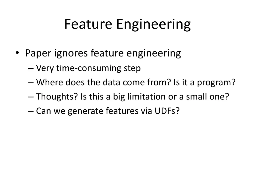feature engineering