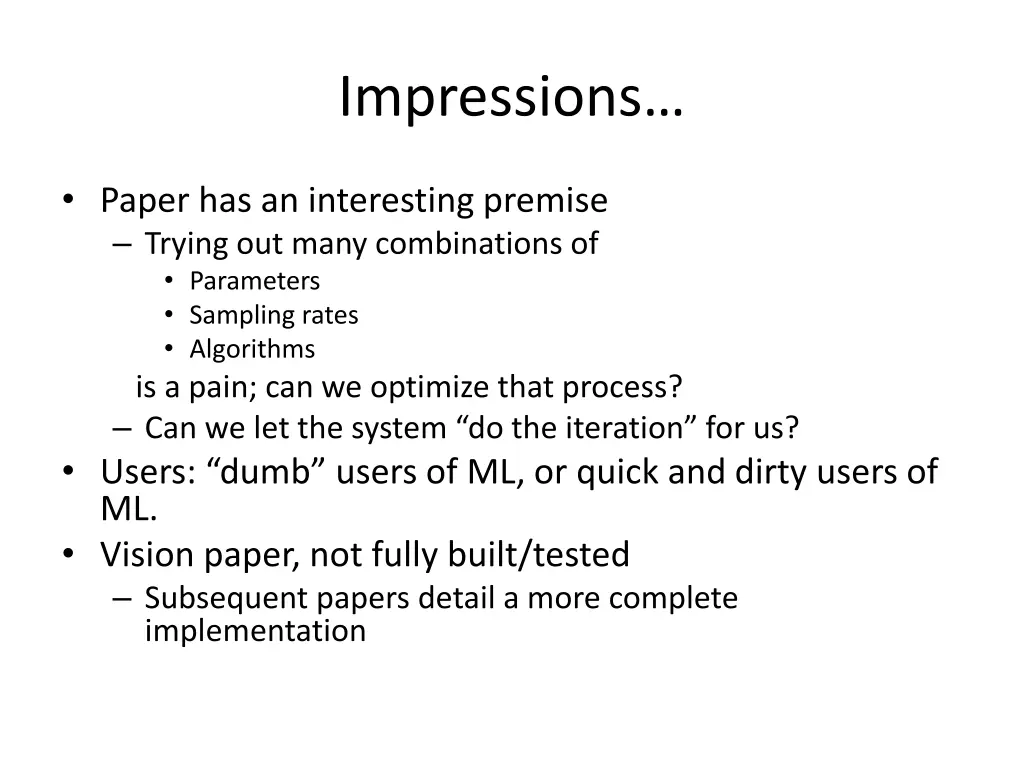 impressions