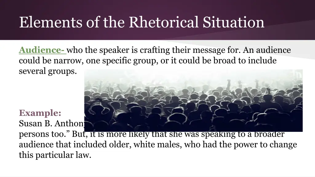 elements of the rhetorical situation 1