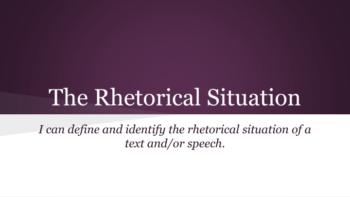 the rhetorical situation