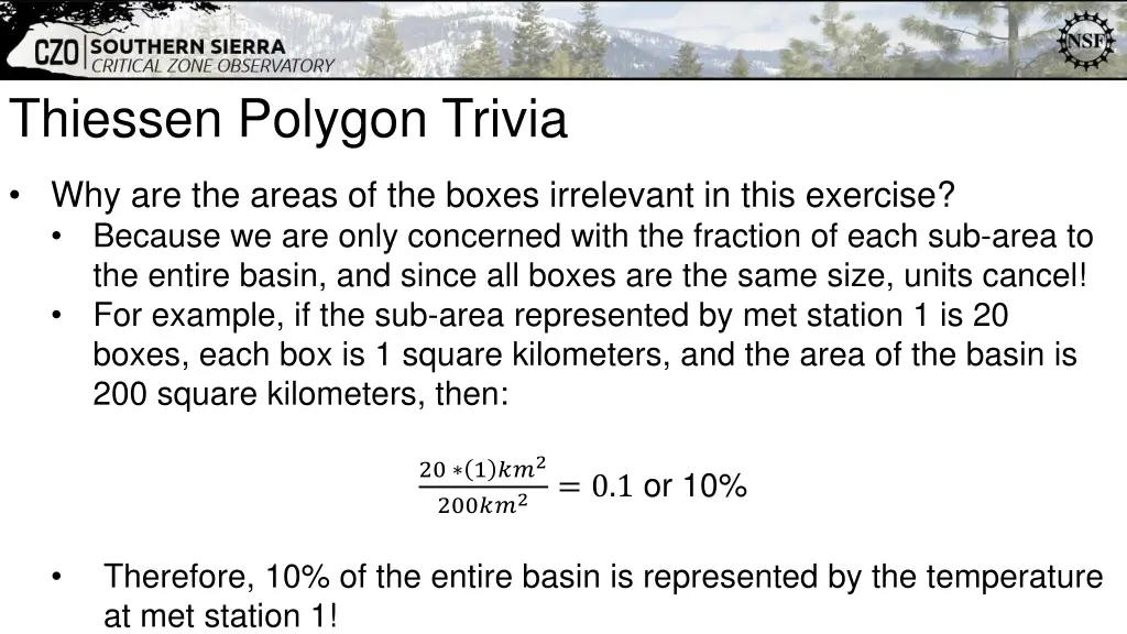 thiessen polygon trivia 1