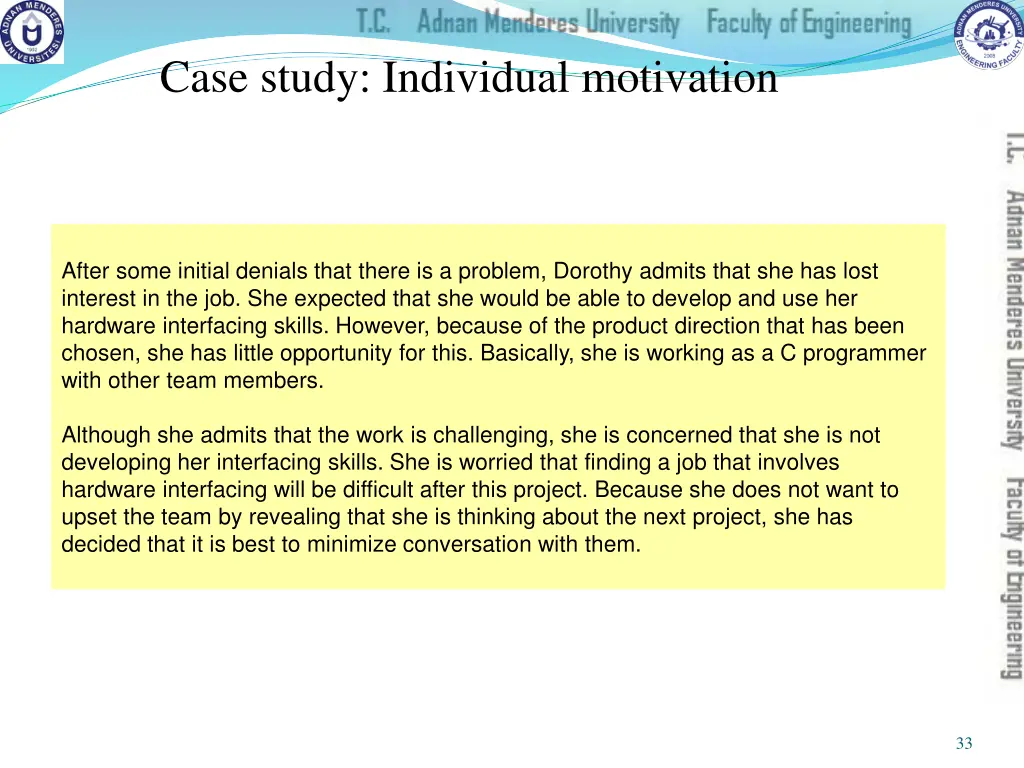 case study individual motivation 1