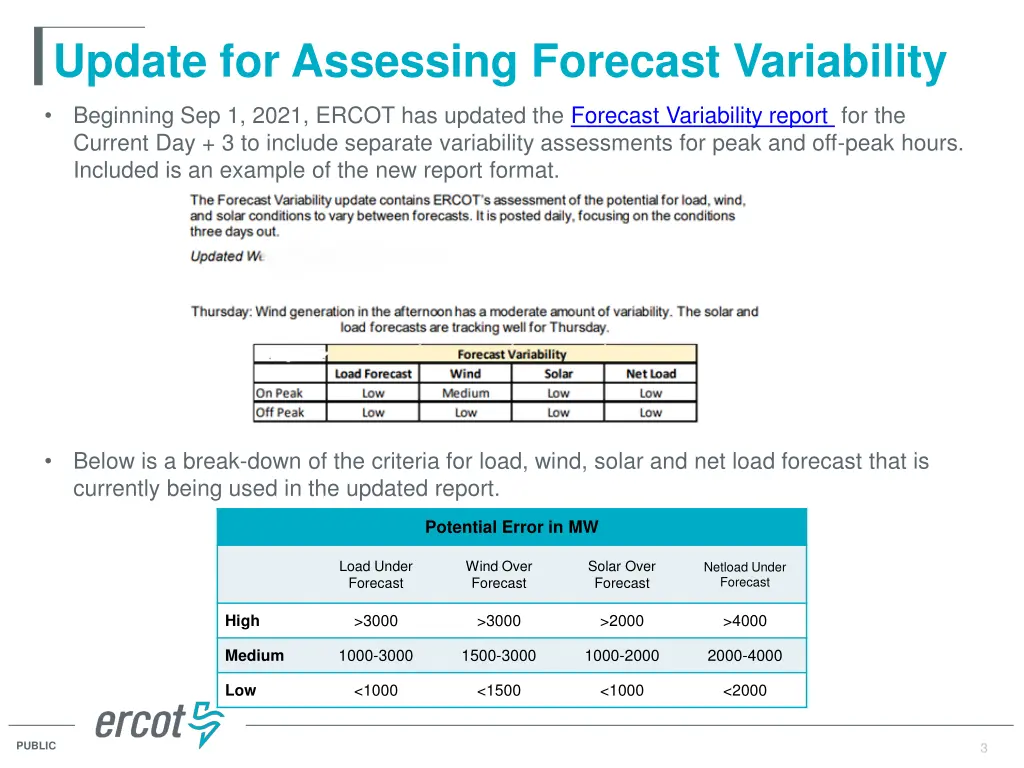 update for assessing forecast variability