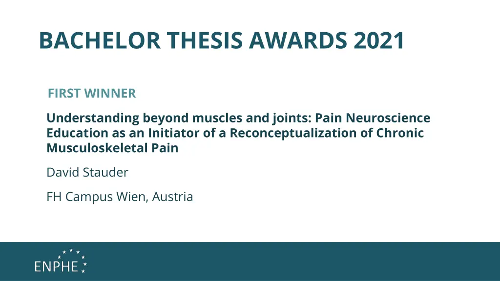 bachelor thesis awards 2021