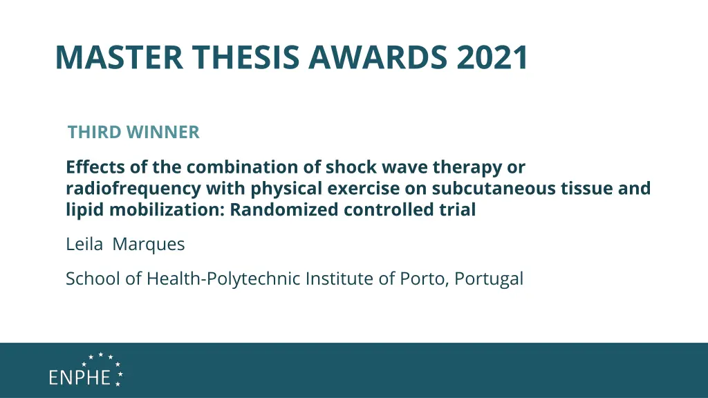 master thesis awards 2021 2