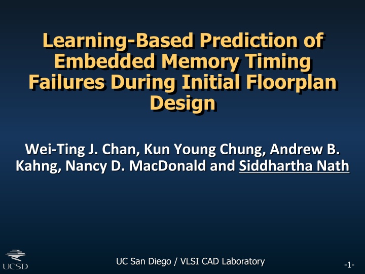 learning based prediction of embedded memory
