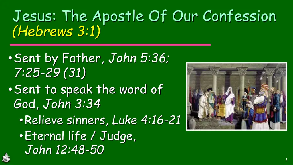 jesus the apostle of our confession hebrews 3 1
