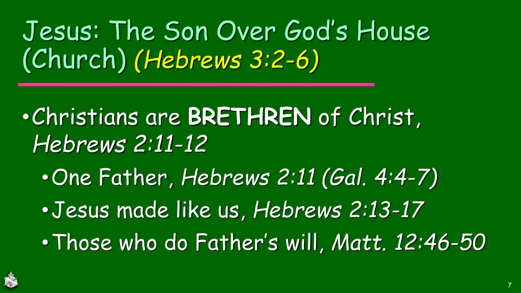 jesus the son over god s house church hebrews