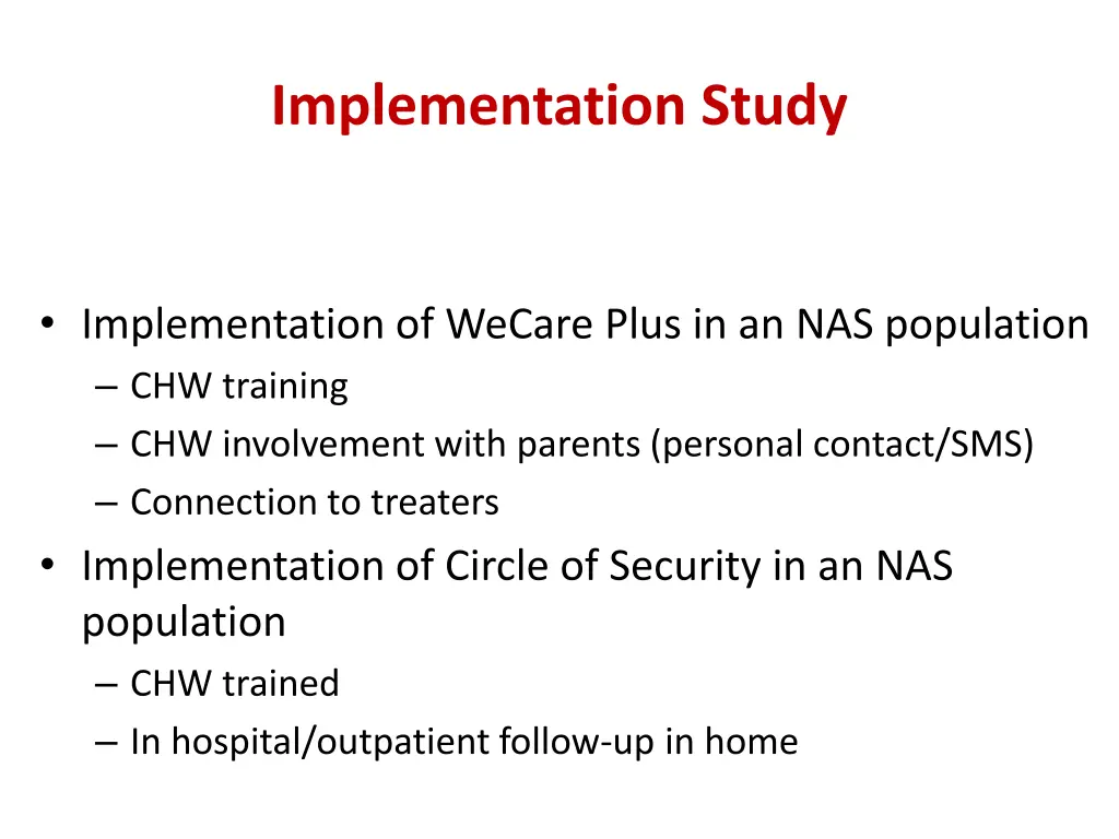 implementation study