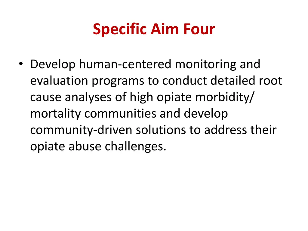 specific aim four