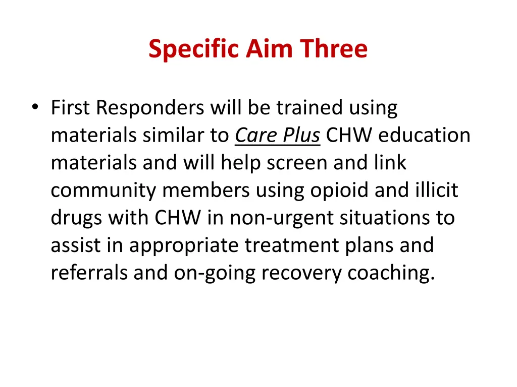 specific aim three