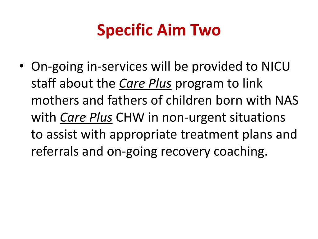 specific aim two