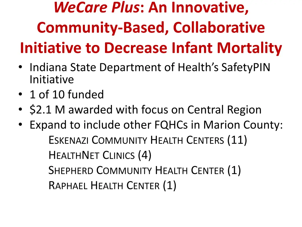 wecare plus an innovative community based