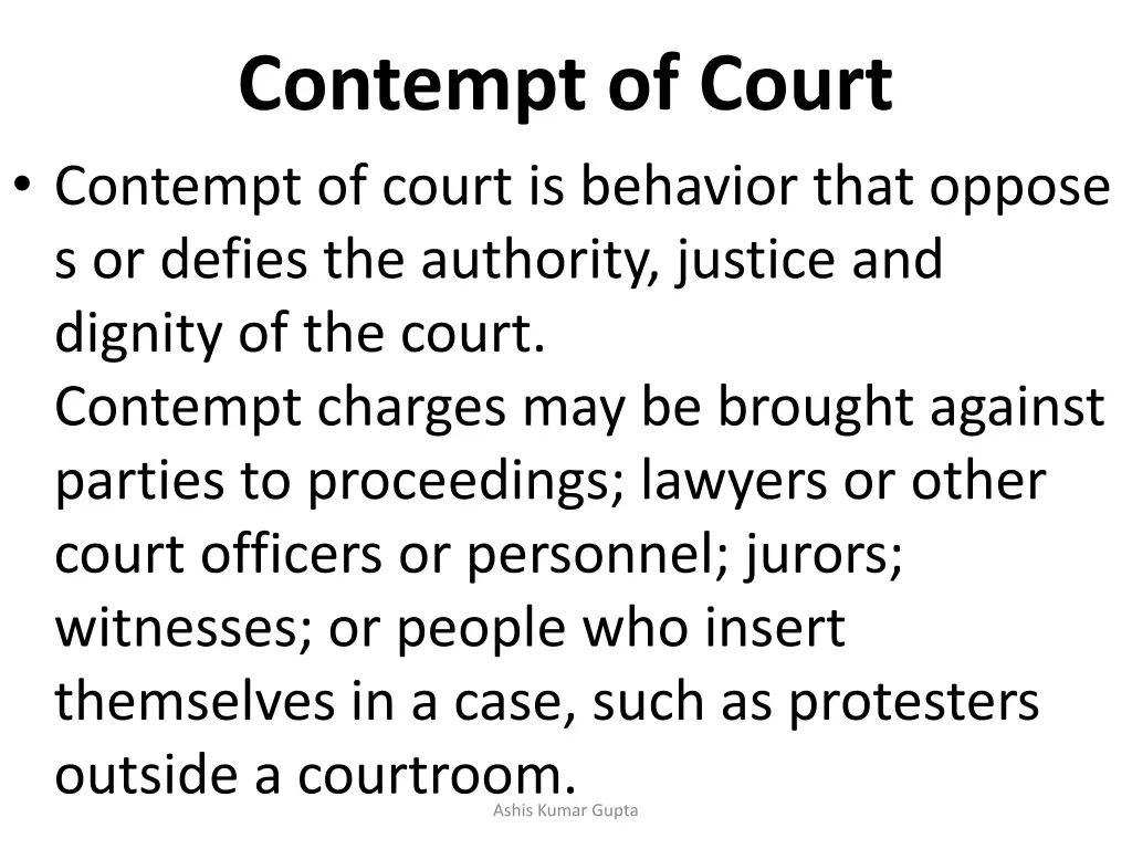 contempt of court contempt of court is behavior