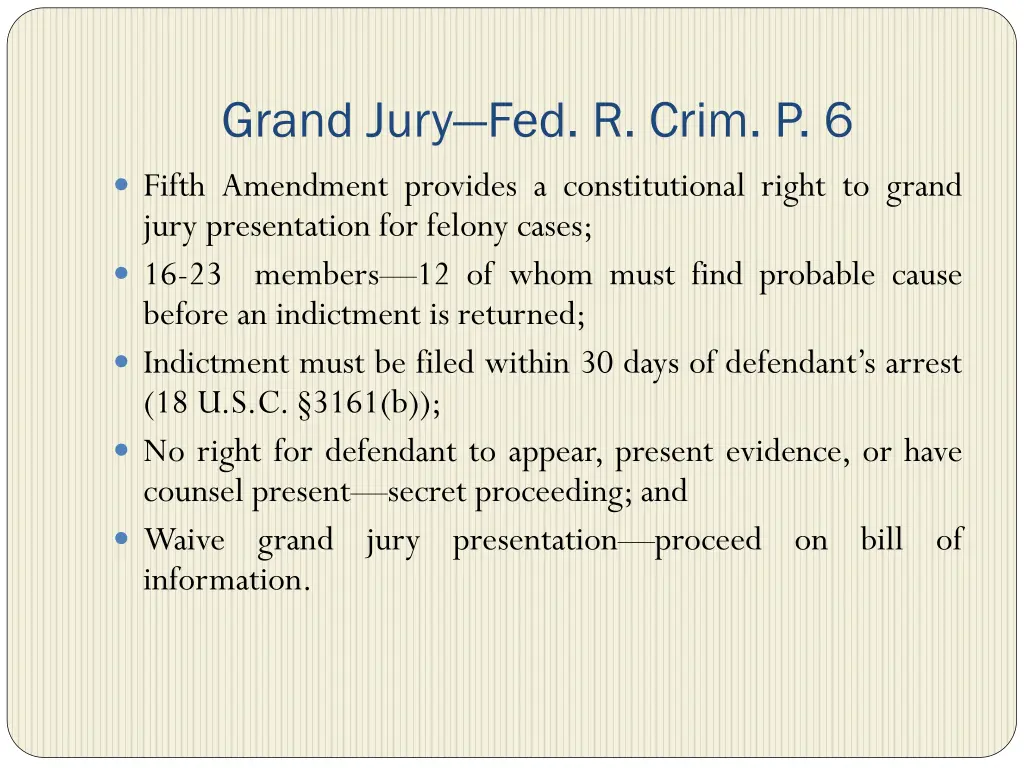 grand jury fed r crim p 6