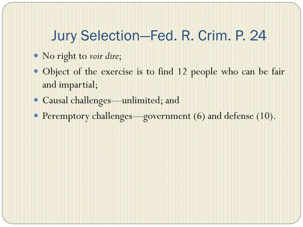 jury selection fed r crim p 24