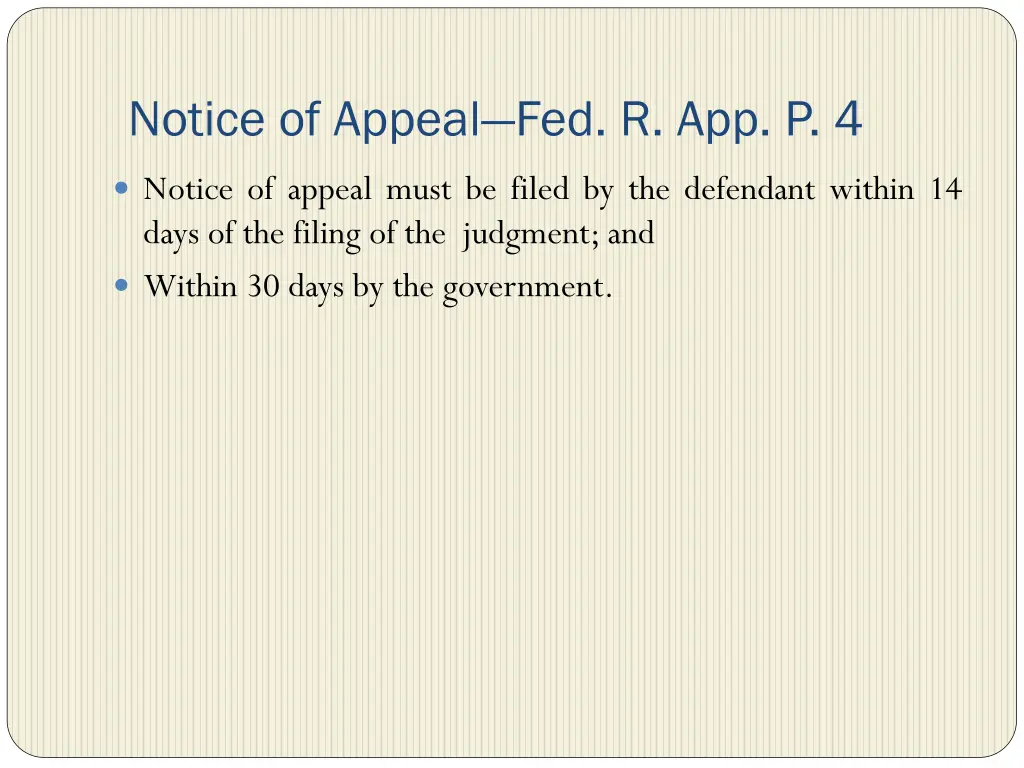 notice of appeal fed r app p 4