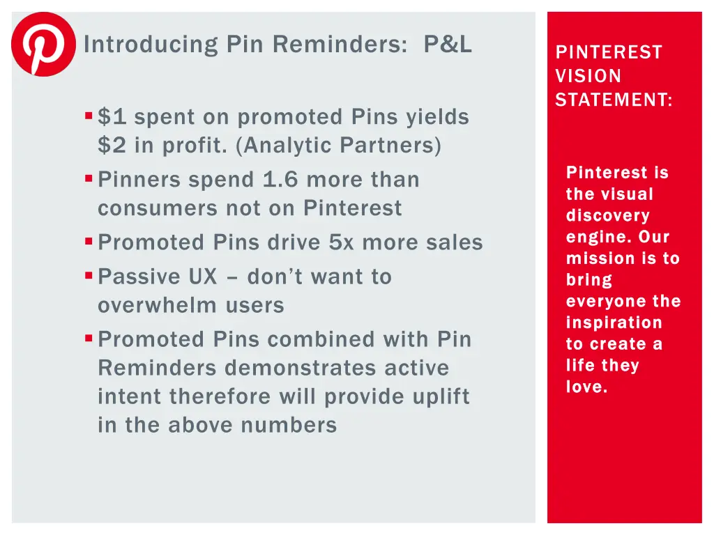 introducing pin reminders p l