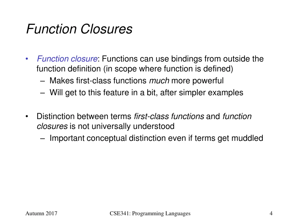 function closures