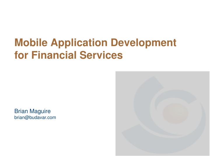 mobile application development for financial