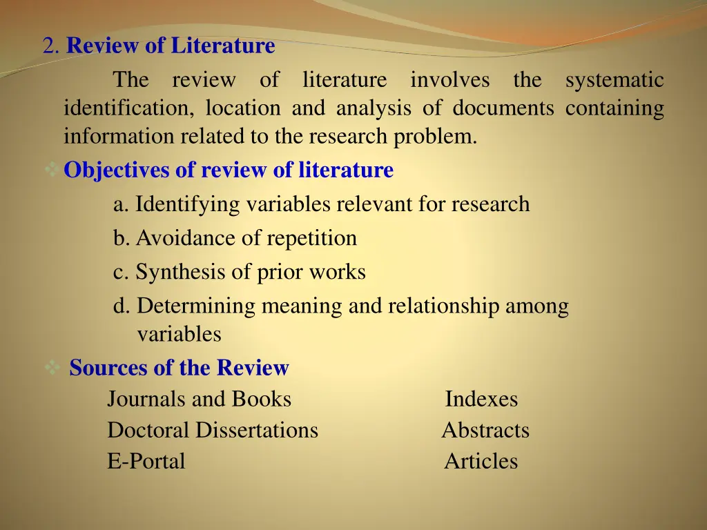 2 review of literature the review of literature
