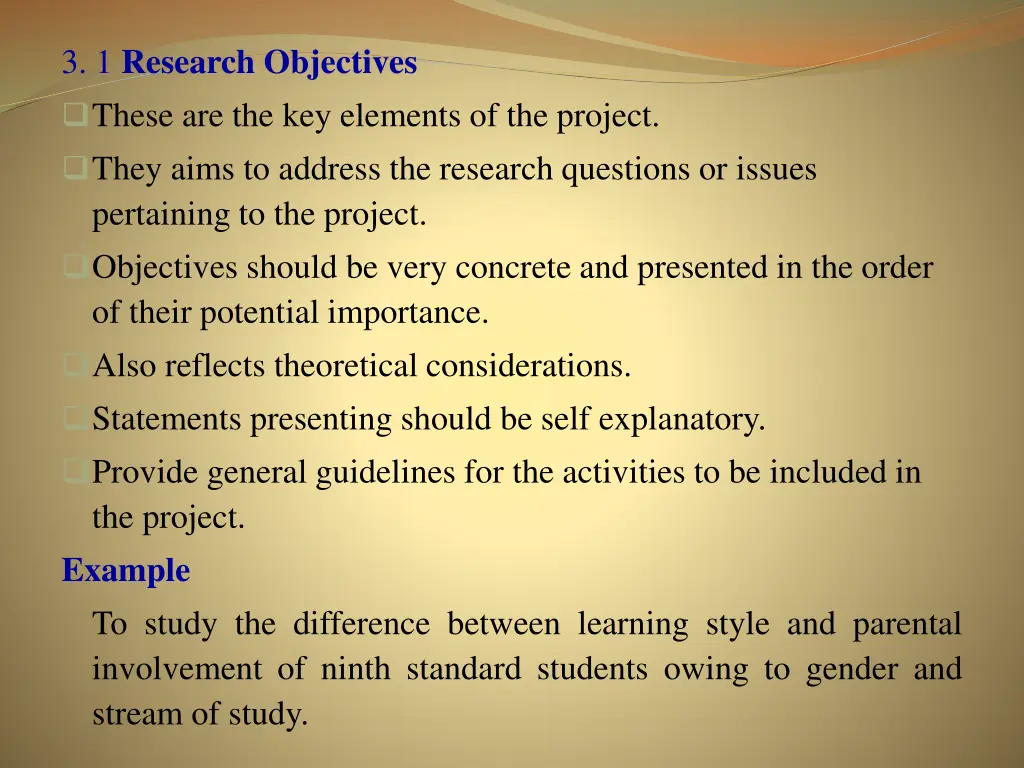 3 1 research objectives these